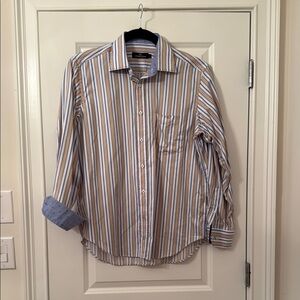 Bugatchi Uomo Men’s Striped Button-Down Shirt Sz L
